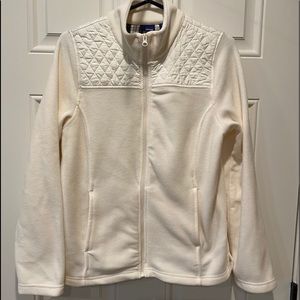 Basic Editions Cream Zipper Jacket-Sz S